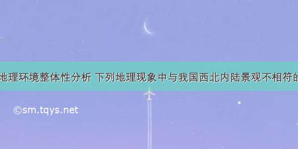 单选题从地理环境整体性分析 下列地理现象中与我国西北内陆景观不相符的是A.气候