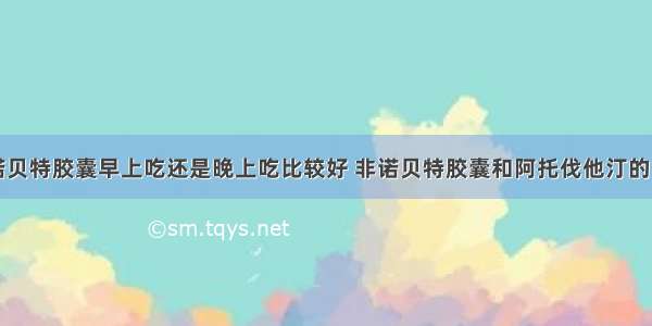 非诺贝特胶囊早上吃还是晚上吃比较好 非诺贝特胶囊和阿托伐他汀的区别