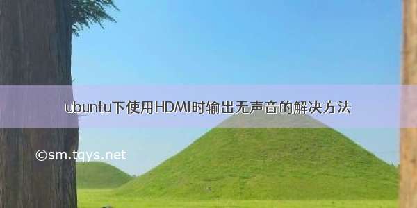 ubuntu下使用HDMI时输出无声音的解决方法