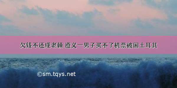 欠钱不还成老赖 遵义一男子买不了机票被困土耳其