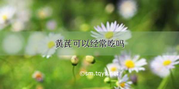 黄芪可以经常吃吗