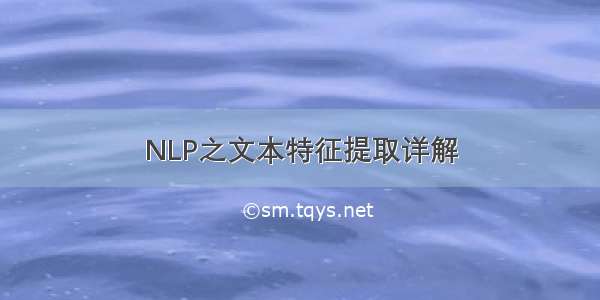 NLP之文本特征提取详解