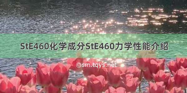 StE460化学成分StE460力学性能介绍