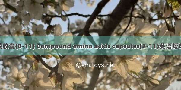 复方氨基酸胶囊(8-11) Compound amino acids capsules(8-11)英语短句 例句大全