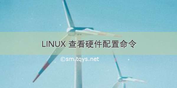 LINUX 查看硬件配置命令