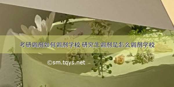 考研调剂如何调剂学校 研究生调剂是怎么调剂学校