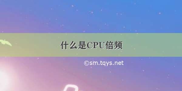 什么是CPU倍频