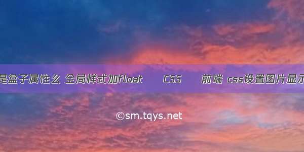 float是盒子属性么 全局样式加float – CSS – 前端 css设置图片显示大小