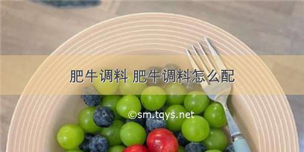 肥牛调料 肥牛调料怎么配