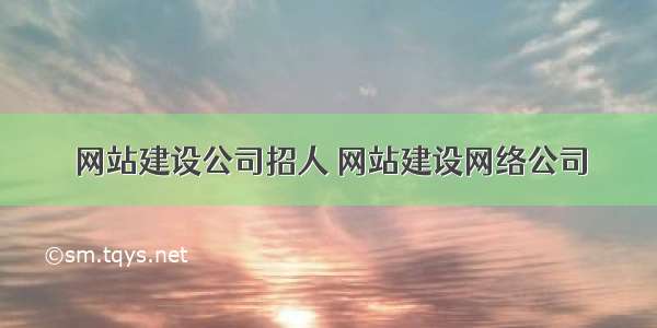 网站建设公司招人 网站建设网络公司