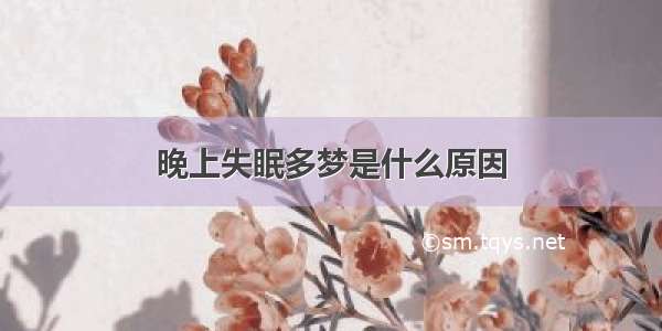 晚上失眠多梦是什么原因