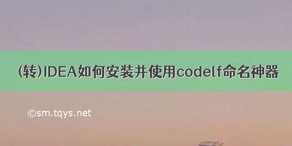 (转)IDEA如何安装并使用codelf命名神器