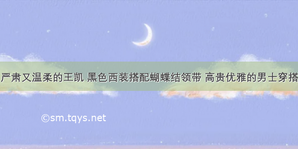 严肃又温柔的王凯 黑色西装搭配蝴蝶结领带 高贵优雅的男士穿搭