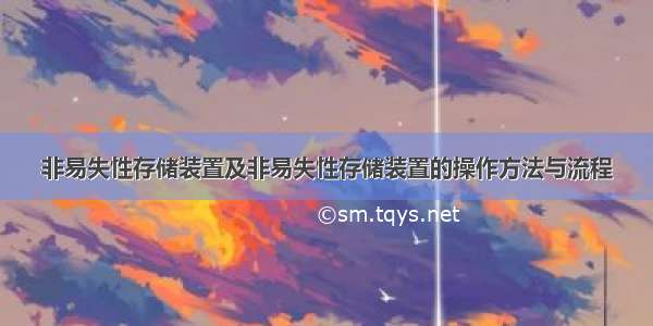 非易失性存储装置及非易失性存储装置的操作方法与流程