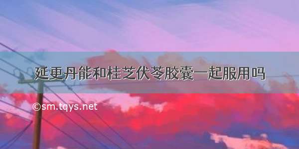 延更丹能和桂芝伏苓胶囊一起服用吗