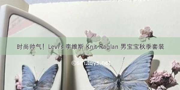 时尚帅气！Levi’s 李维斯 Knit Raglan 男宝宝秋季套装