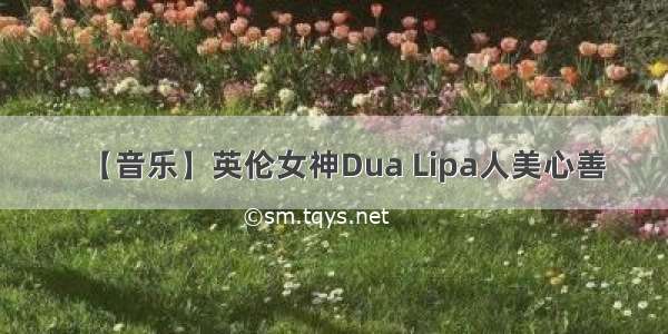 【音乐】英伦女神Dua Lipa人美心善