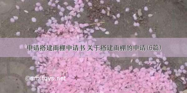 申请搭建雨棚申请书 关于搭建雨棚的申请(6篇)