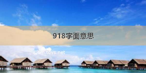 918字面意思