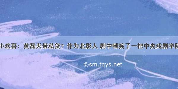 小欢喜：黄磊夹带私货？作为北影人 剧中嘲笑了一把中央戏剧学院