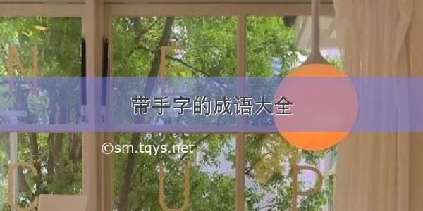 带手字的成语大全