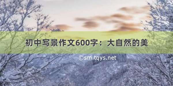 初中写景作文600字：大自然的美