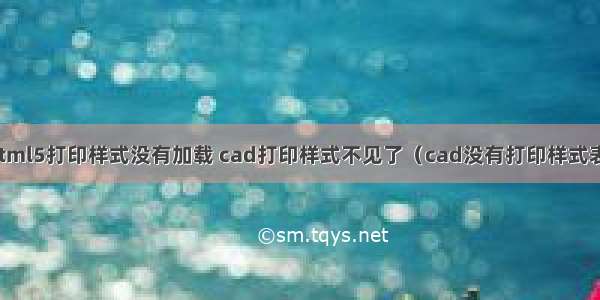 html5打印样式没有加载 cad打印样式不见了（cad没有打印样式表）