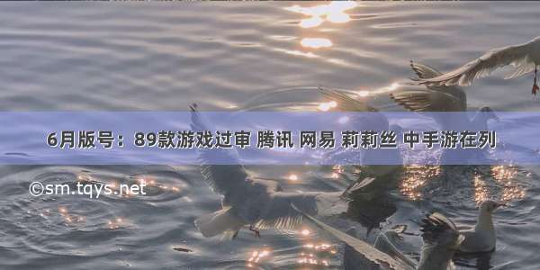 6月版号：89款游戏过审 腾讯 网易 莉莉丝 中手游在列