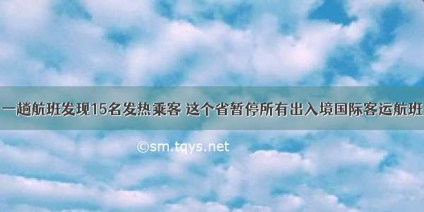 一趟航班发现15名发热乘客 这个省暂停所有出入境国际客运航班