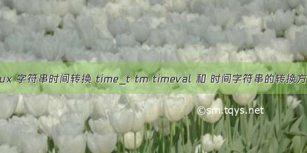 linux 字符串时间转换 time_t tm timeval 和 时间字符串的转换方法
