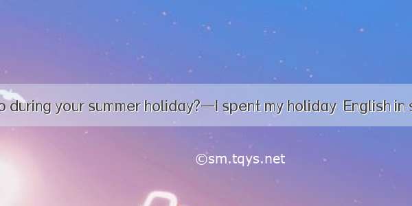 —What did you do during your summer holiday?—I spent my holiday  English in summer classes