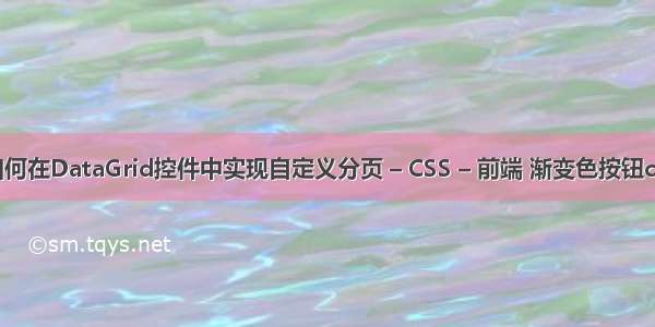 如何在DataGrid控件中实现自定义分页 – CSS – 前端 渐变色按钮css