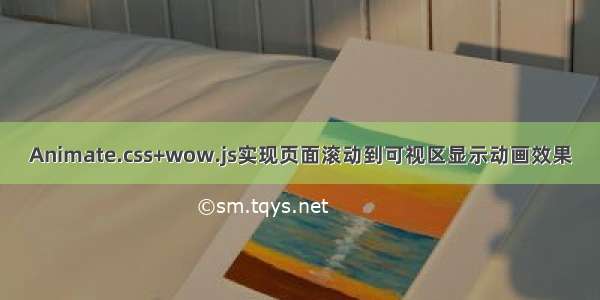 Animate.css+wow.js实现页面滚动到可视区显示动画效果