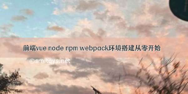 前端vue node npm webpack环境搭建从零开始