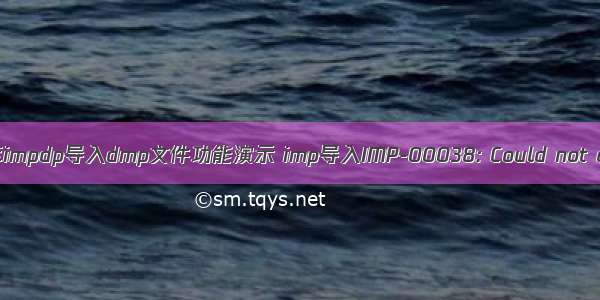 oracle数据库impdp导入dmp文件功能演示 imp导入IMP-00038: Could not convert to