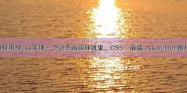 如何用纯css实现一个动态画圆环效果 – CSS – 前端 css button图片