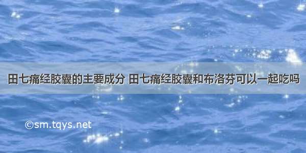 田七痛经胶囊的主要成分 田七痛经胶囊和布洛芬可以一起吃吗