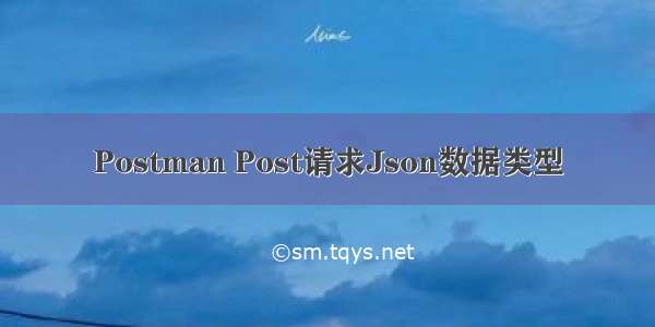 Postman Post请求Json数据类型