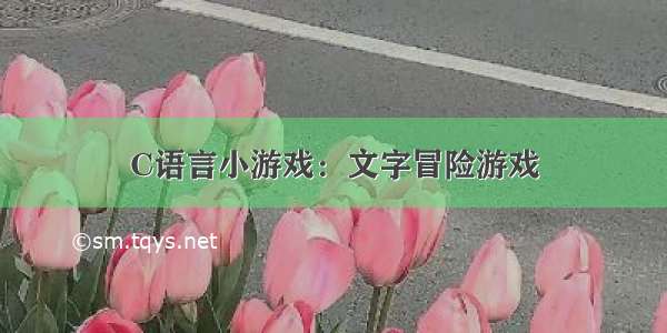 C语言小游戏：文字冒险游戏