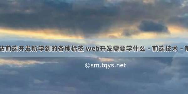 网站前端开发所学到的各种标签 web开发需要学什么 – 前端技术 – 前端