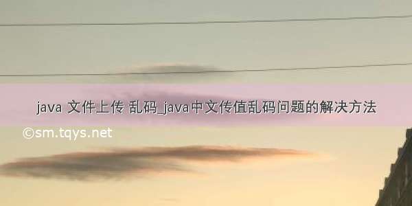 java 文件上传 乱码_java中文传值乱码问题的解决方法