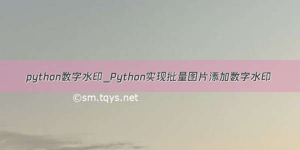 python数字水印_Python实现批量图片添加数字水印