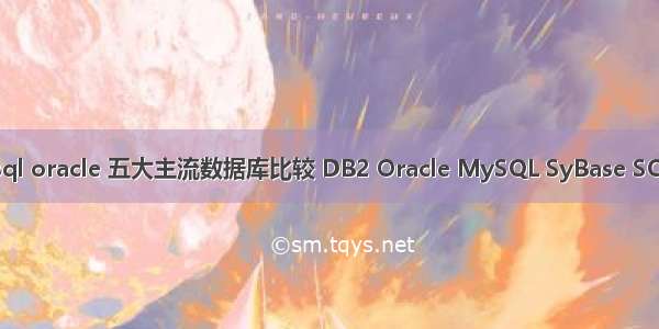 db2 mysql oracle 五大主流数据库比较 DB2 Oracle MySQL SyBase SQLServer）