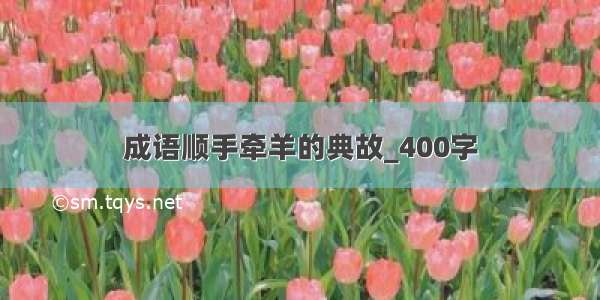 成语顺手牵羊的典故_400字