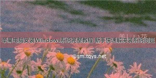 苹果电脑安装Windows系统完整教程 新手快速解决装系统问题