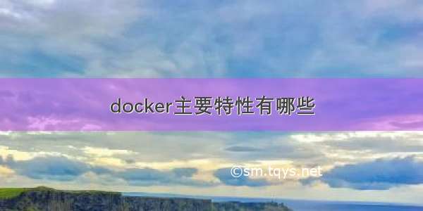 docker主要特性有哪些