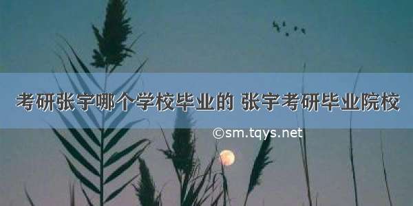 考研张宇哪个学校毕业的 张宇考研毕业院校