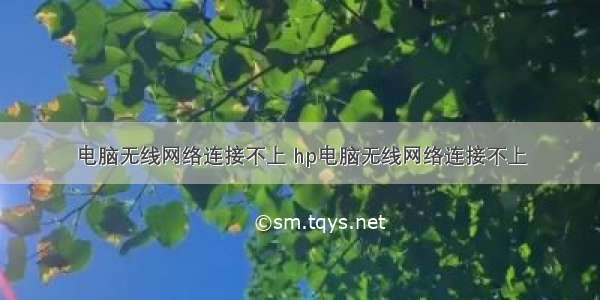 电脑无线网络连接不上 hp电脑无线网络连接不上