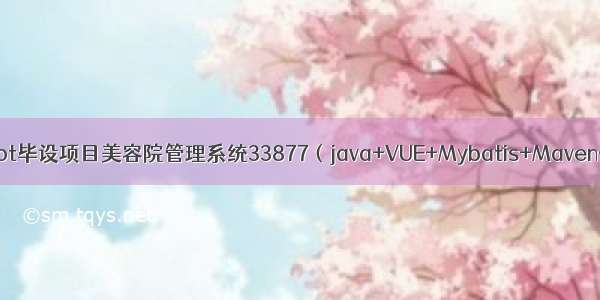 Springboot毕设项目美容院管理系统33877（java+VUE+Mybatis+Maven+Mysql）