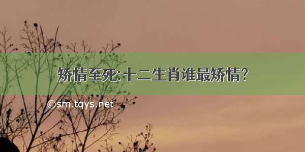 矫情至死:十二生肖谁最矫情？